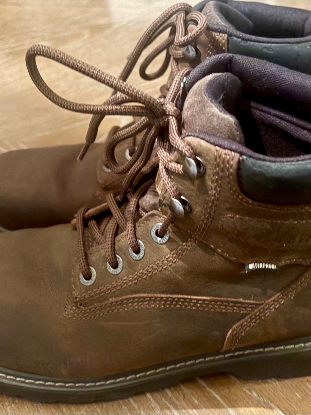 Wolverine Brown Waterproof Leather Work Boots
